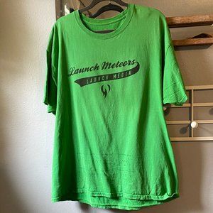 Launch Meteors Launch Media Green Baseball Tee
